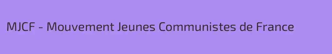 MJCF - Mouvement Jeunes Communistes de France